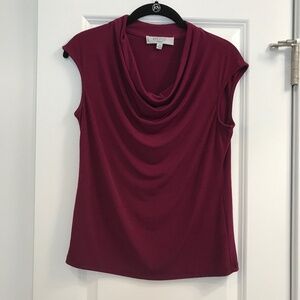 Kasper Cranberry Sleeveless Top